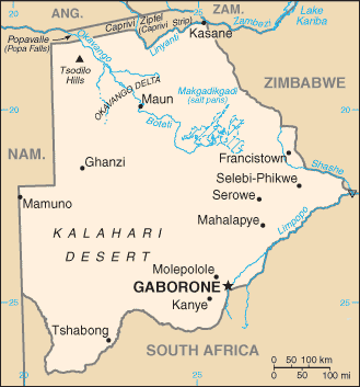 Botswana Embassy Map