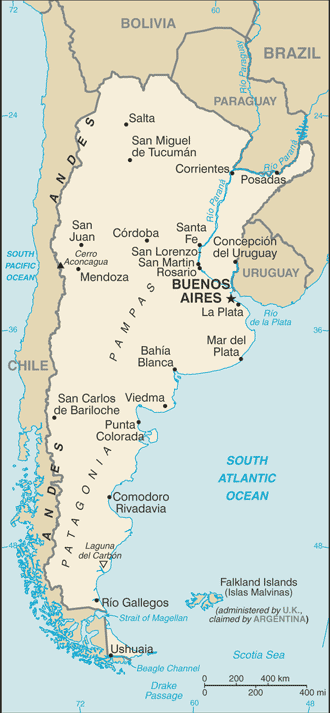 Argentina Embassy Map