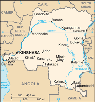 Congo Embassy (Democratic Republic) Map