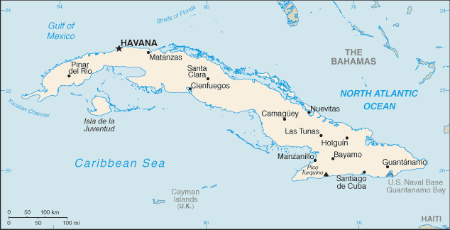 Cuba Embassy Map