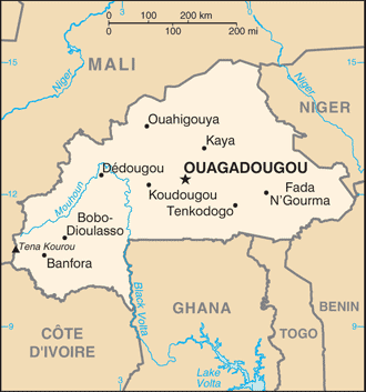 Burkina Faso Embassy Map