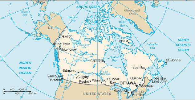 Canada Embassy Map