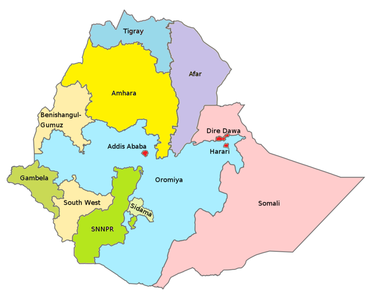 Amhara Region Map