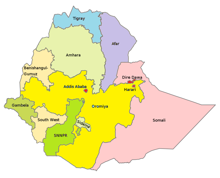 Oromia Region Map
