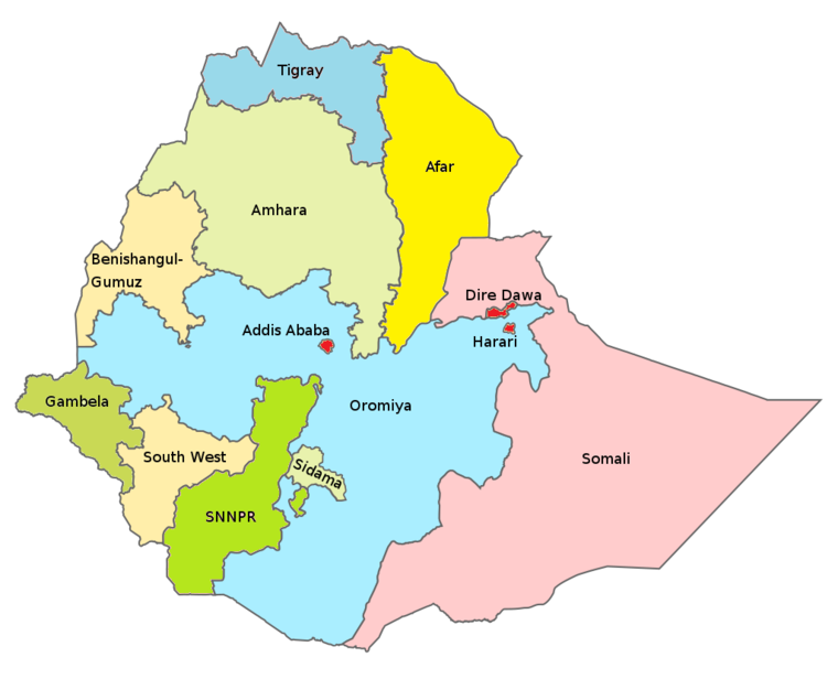 Afar Region Map