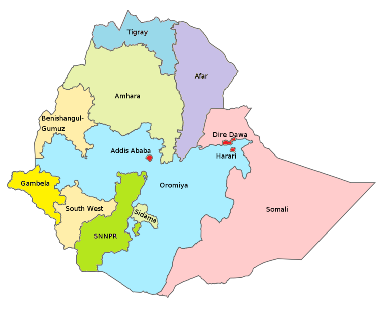 Gambela Region Map
